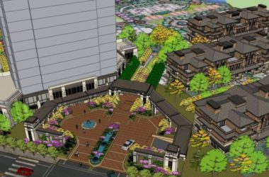 Sketchup景观模型|小区入口景观,古典风格-BIM建筑网