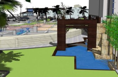 Sketchup景观模型|广场景观,停车场景观,新中式风格-BIM建筑网