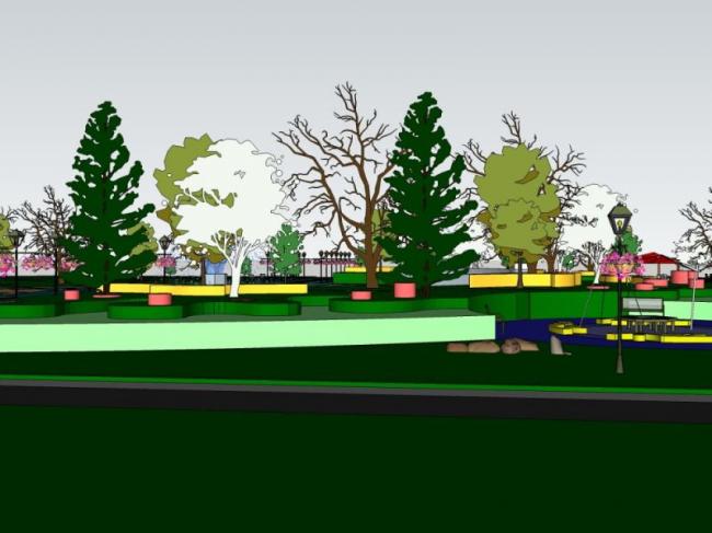 Sketchup景观模型|广场景观,现代风格 Sketchup景观模型|广场景观,现代风格