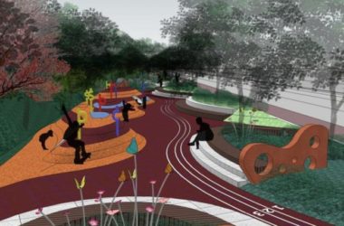Sketchup景观模型|道路景观,街头公园,现代风格-BIM建筑网
