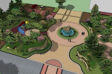 Sketchup景观模型|小区景观,住宅景观,古典风格-BIM建筑网