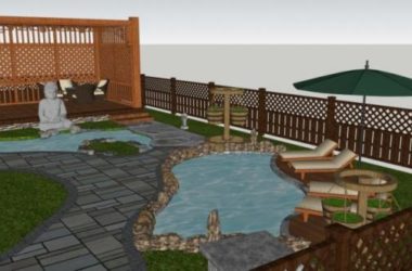 Sketchup景观模型|别墅庭院,中式风格-BIM建筑网