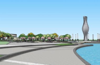 Sketchup景观模型|广场景观,现代风格-BIM建筑网