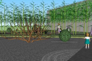 Sketchup景观模型|游园景观,现代中式风格-BIM建筑网