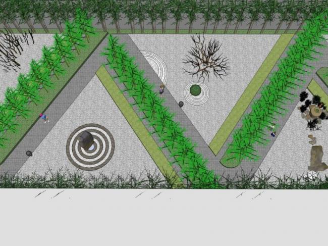 Sketchup景观模型|游园景观,现代中式风格 Sketchup景观模型|游园景观,现代中式风格