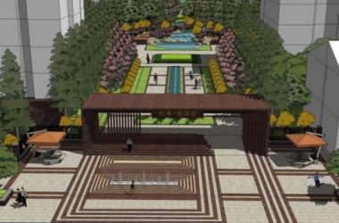 Sketchup景观模型|小区景观,住宅景观,英式风格,古典风格-BIM建筑网