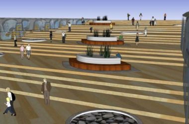 Sketchup景观模型|广场景观,现代风格-BIM建筑网