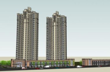 Sketchup住宅模型|超高层住宅,底层商业,居住建筑,古典风格-BIM建筑网