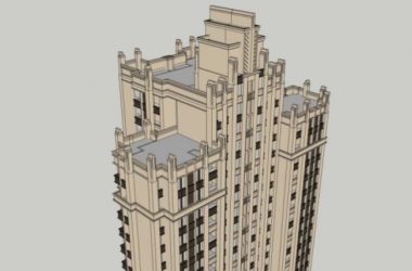 Sketchup住宅模型|高层住宅,古典风格-BIM建筑网
