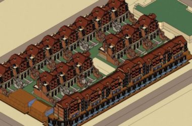 Sketchup住宅模型|多层联排住宅,古典风格-BIM建筑网