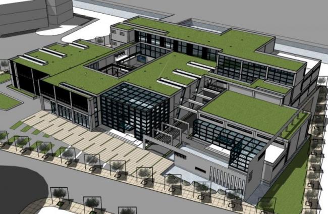 Sketchup文化模型|多层图书馆,文化建筑,现代风格-BIM建筑网
