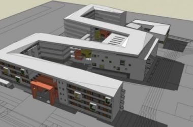Sketchup学校模型|多层小学学校,校园教育建筑,现代风格-BIM建筑网