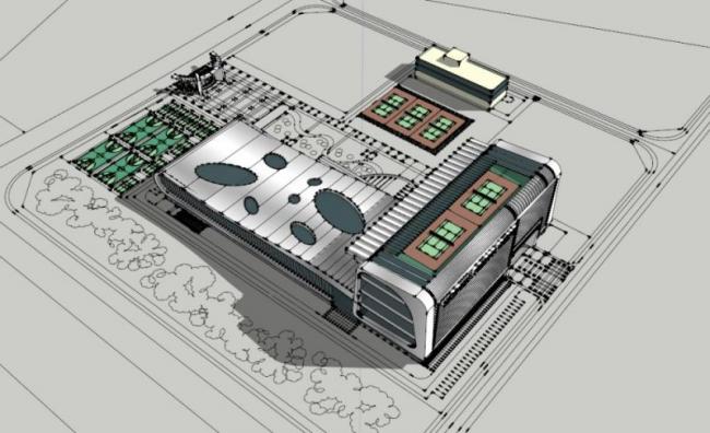 Sketchup体育馆模型|多层体育馆,现代风格 Sketchup体育馆模型|多层体育馆,现代风格