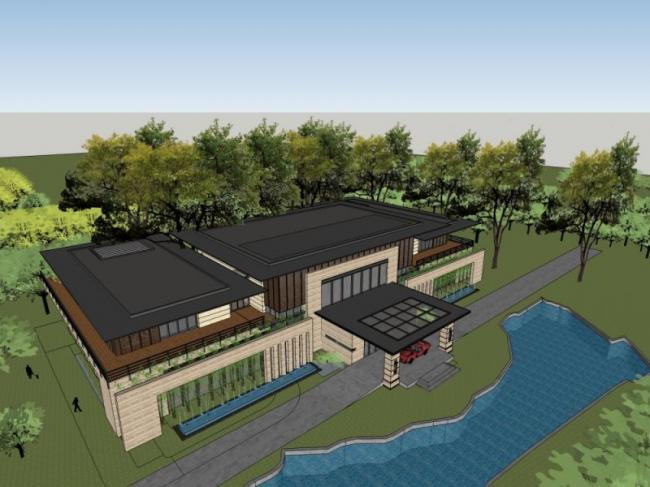 Sketchup商业模型|多层宾馆,现代风格 Sketchup商业模型|多层宾馆,现代风格