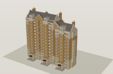 Sketchup住宅模型|高层住宅,古典风格-BIM建筑网