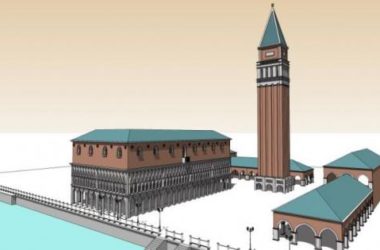 Sketchup景观模型|广场,古典风格-BIM建筑网