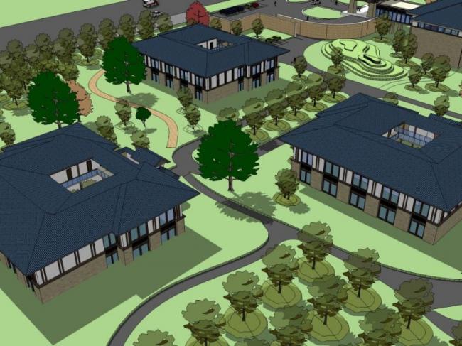 Sketchup商业模型|低层会所,现代中式风格 Sketchup商业模型|低层会所,现代中式风格