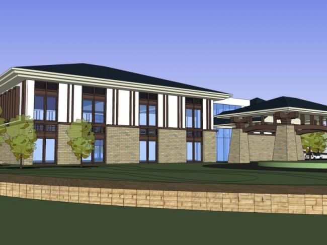 Sketchup商业模型|低层会所,现代中式风格 Sketchup商业模型|低层会所,现代中式风格