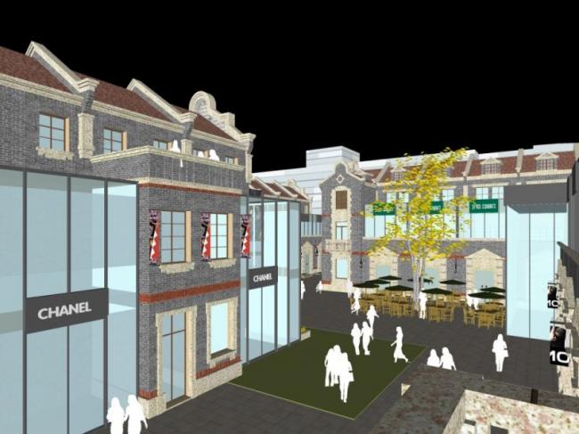 Sketchup商业模型|多层商业街,现代风格 Sketchup商业模型|多层商业街,现代风格