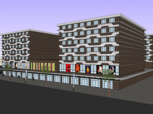 Sketchup商业模型|多层商业建筑,现代风格 Sketchup商业模型|多层商业建筑,现代风格