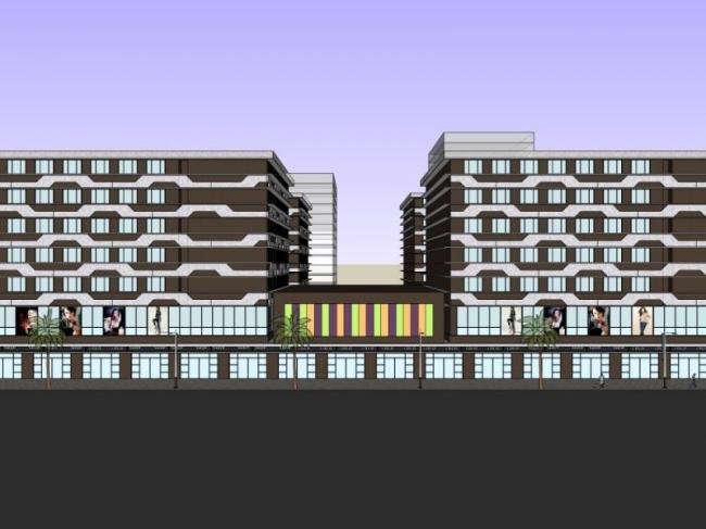Sketchup商业模型|多层商业建筑,现代风格 Sketchup商业模型|多层商业建筑,现代风格