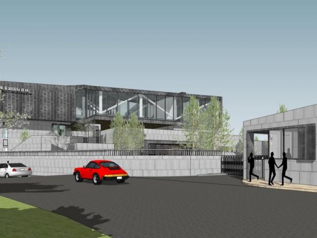 Sketchup商业模型|多层会所,现代风格 Sketchup商业模型|多层会所,现代风格