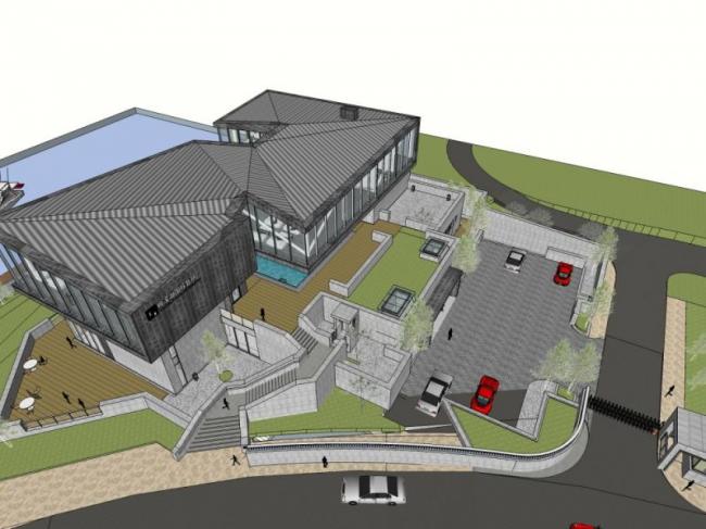 Sketchup商业模型|多层会所,现代风格 Sketchup商业模型|多层会所,现代风格