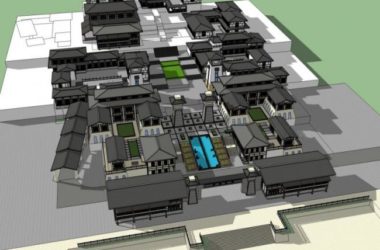 Sketchup商业模型|多层古镇,中式风格-BIM建筑网