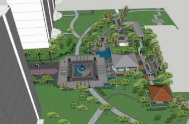 Sketchup景观模型|广场景观,现代中式风格-BIM建筑网