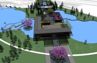Sketchup景观模型|公园景观,现代中式风格-BIM建筑网