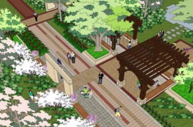 Sketchup景观模型|广场景观,现代风格-BIM建筑网