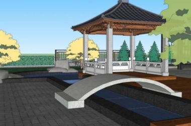 Sketchup景观模型|屋顶花园景观,中式风格-BIM建筑网
