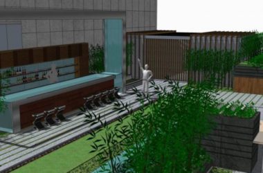 Sketchup景观模型|屋顶花园景观,现代风格-BIM建筑网