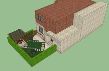 Sketchup景观模型|别墅景观,庭院景观,现代风格-BIM建筑网