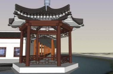 Sketchup古建筑模型|多层古书院改造,仿古,古建筑,中式风格-BIM建筑网