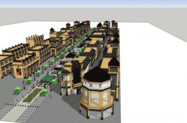 Sketchup商业模型|低层商业街,古典风格-BIM建筑网