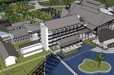 Sketchup酒店模型|多层酒店建筑群,现代中式风格-BIM建筑网
