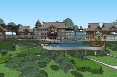 Sketchup商业模型|多层会所,中式风格-BIM建筑网