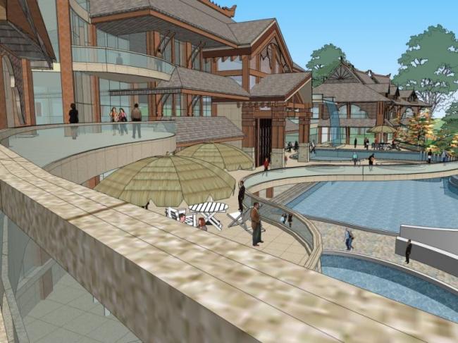 Sketchup商业模型|多层会所,中式风格 Sketchup商业模型|多层会所,中式风格