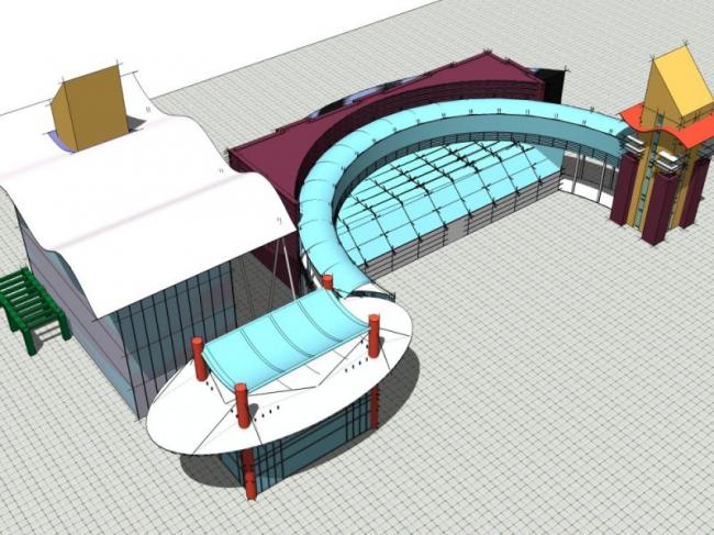 Sketchup商业模型|多层会所,现代风格 Sketchup商业模型|多层会所,现代风格