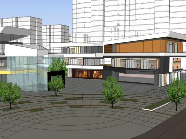 Sketchup商业模型|多层购物中心,现代风格 Sketchup商业模型|多层购物中心,现代风格