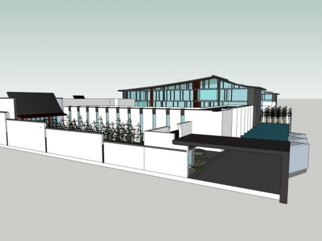 Sketchup商业模型|低层会所,现代中式风格 Sketchup商业模型|低层会所,现代中式风格