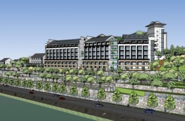 Sketchup酒店模型|多层酒店,现代中式风格-BIM建筑网