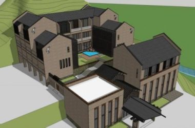 Sketchup商业模型|多层会所,现代风格-BIM建筑网