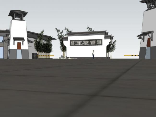 Sketchup小品模型|大门,中式风格,小品 Sketchup小品模型|大门,中式风格,小品
