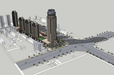 Sketchup商业模型|多层商业街,现代风格-BIM建筑网