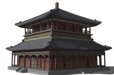 Sketchup古建筑模型|多层茶楼,中式风格,古建-BIM建筑网