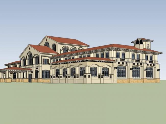 Sketchup商业模型|多层会所,古典风格 Sketchup商业模型|多层会所,古典风格