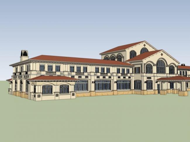 Sketchup商业模型|多层会所,古典风格 Sketchup商业模型|多层会所,古典风格