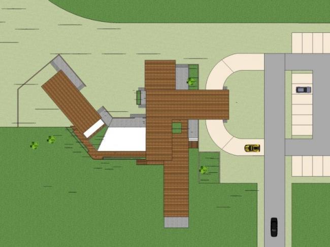 Sketchup商业模型|低层会所,现代风格 Sketchup商业模型|低层会所,现代风格